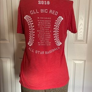 Super soft V-neck baseball tee